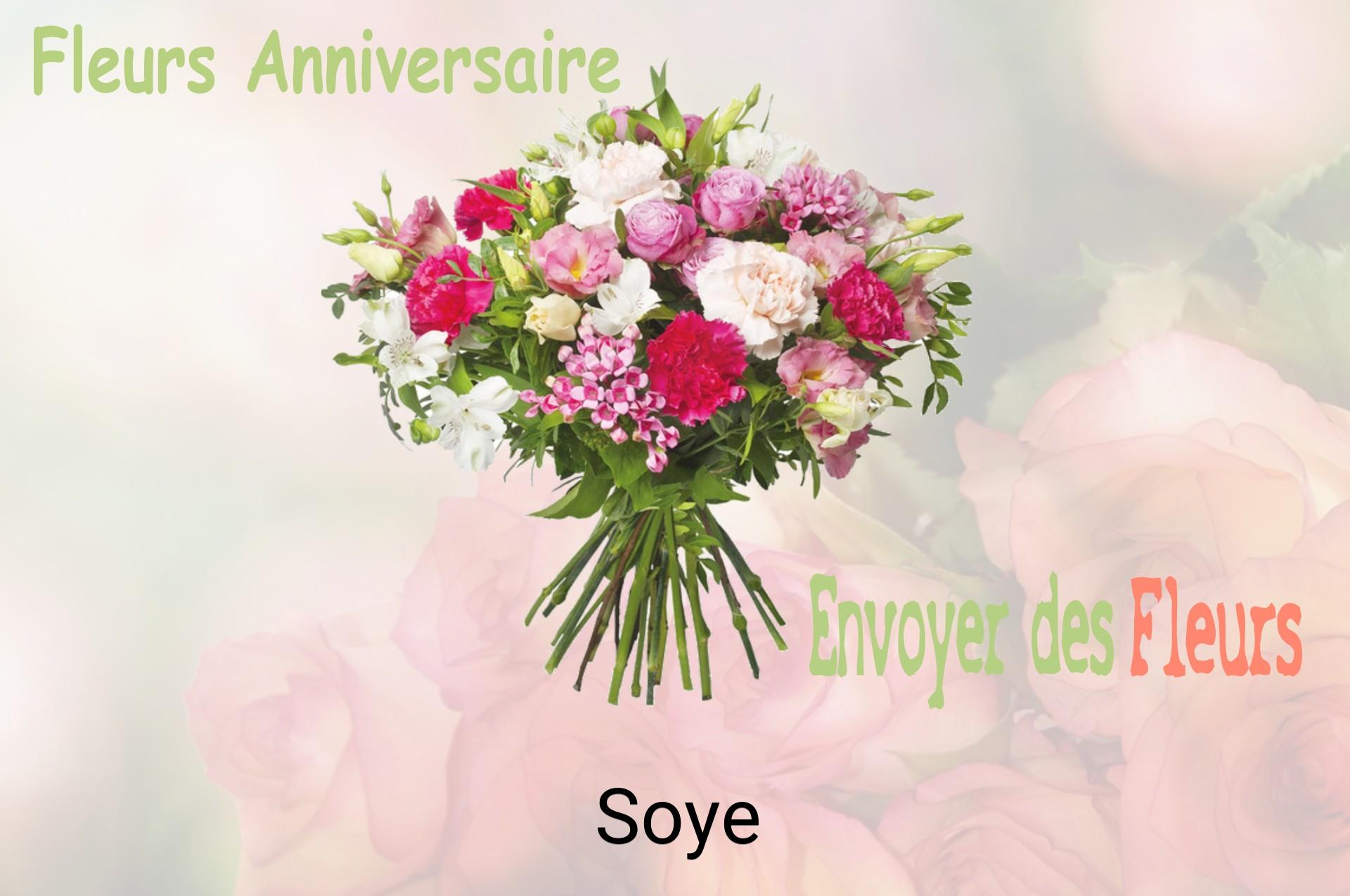 Bouquet de fleurs d’anniversaire livré à Soye